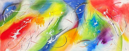 Lebenskraft, Kunst Atelier, Acrylbild, Abstrakt, bunt, Antje Meischner