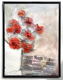 Blütenfantasie, Acryl Bild, Kunst Atelier, Antje Meischner, abstrakt, farbig, Blumen
