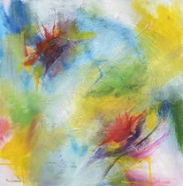 Lebenskraft, Kunst Atelier, Acrylbild, Abstrakt, bunt, Antje Meischner 