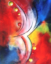 Lebenskraft, Kunst Atelier, Acrylbild, Abstrakt, bunt, Antje Meischner 