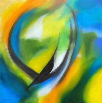 Lebenskraft, Kunst Atelier, Acrylbild, Abstrakt, bunt, Antje Meischner 