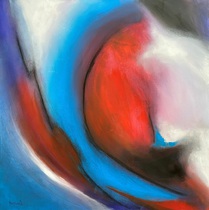 Lebenskraft, Kunst Atelier, Acrylbild, Abstrakt, bunt, Antje Meischner 