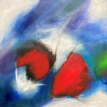 Lebenskraft, Kunst Atelier, Acrylbild, Abstrakt, bunt, Antje Meischner 