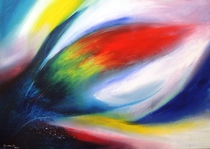 Blütenfantasie, Acryl Bild, Kunst Atelier, Antje Meischner, abstrakt, farbig, Blumen