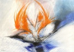 Blütenfantasie, Acryl Bild, Kunst Atelier, Antje Meischner, abstrakt, farbig, Blumen