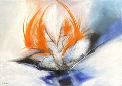 Blütenfantasie, Acryl Bild, Kunst Atelier, Antje Meischner, abstrakt, farbig, Blumen
